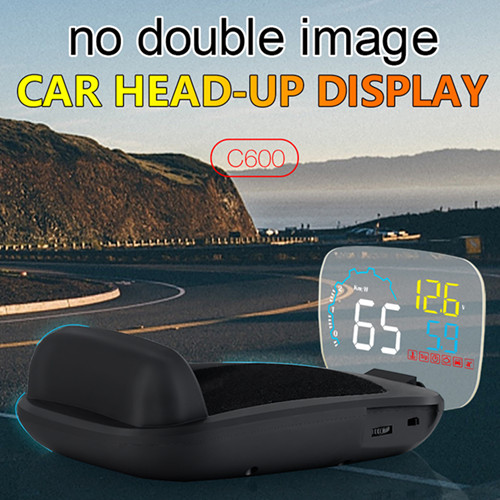 C600 OBD2汽车抬头显示器带可调节反射板