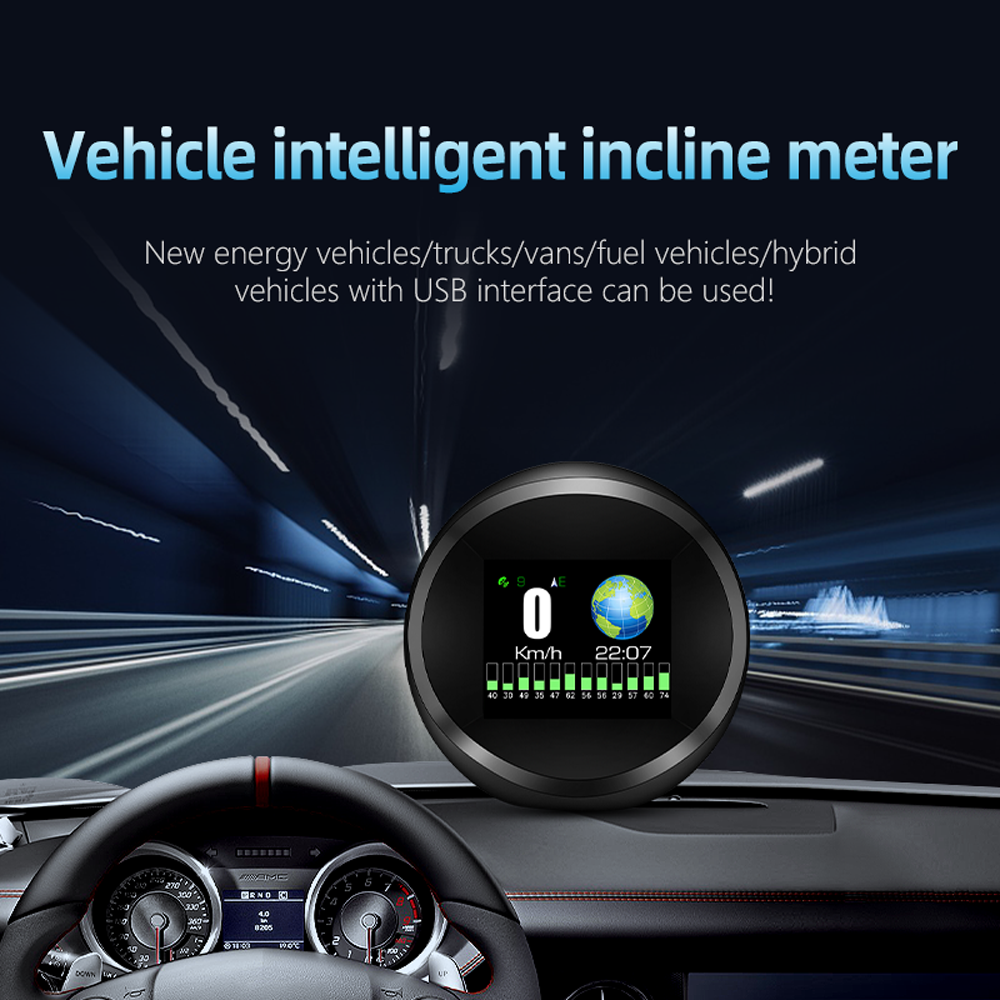唯颖智能新款GPS坡度仪通用款汽车仪表